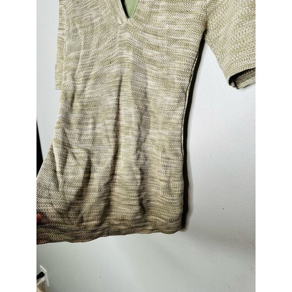 HOWZWEILER Green Knit Collared Neckline Pull On Smooth Knit Top size Medium - Picture 10 of 11